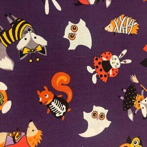 Adorable WOODLAND ANIMALS in COSTUMES Handmade Cotton Pillowcase